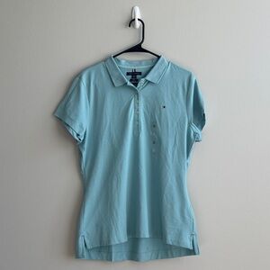 Tommy Hilfiger Women's Aqua Button Down Shirt
